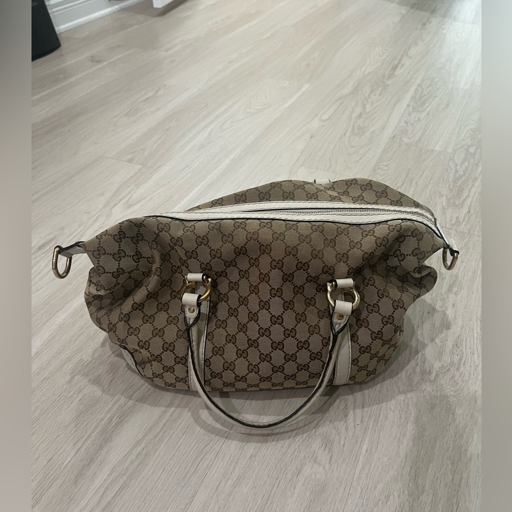 Gucci GG canvas and horsebit bag
